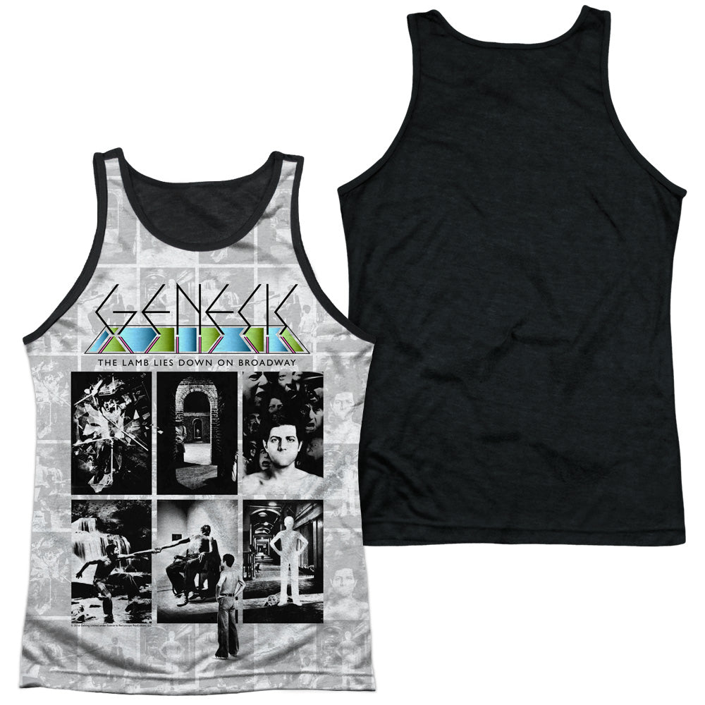Genesis/lamp-adult Poly Tank Top Black Back-white