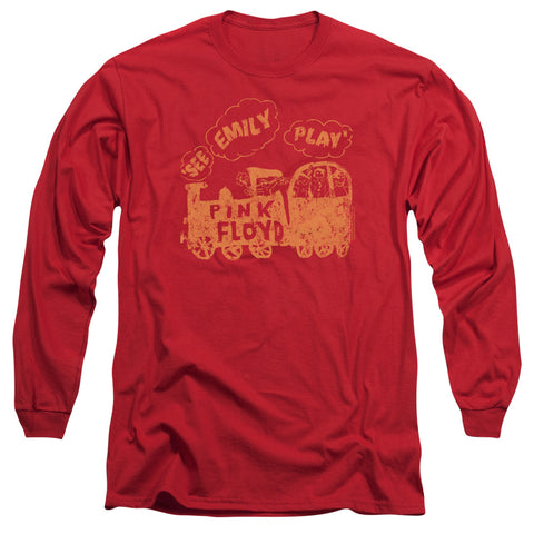 Pink Floyd/see Emily Play-l/s Adult 18/1-red