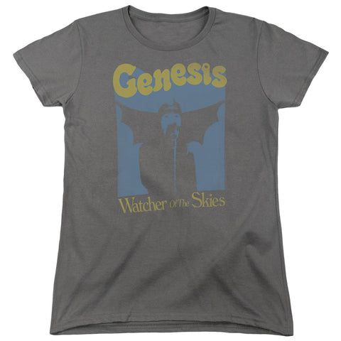 Genesis/watcher Of The Skies-s/s Women's Tee-charcoal