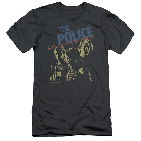 The Police/japanese Poster-s/s Adult 30/1-charcoal