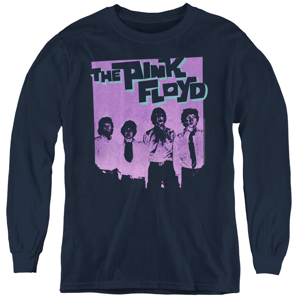 Pink Floyd/paint Box-youth Long Sleeve Tee-navy