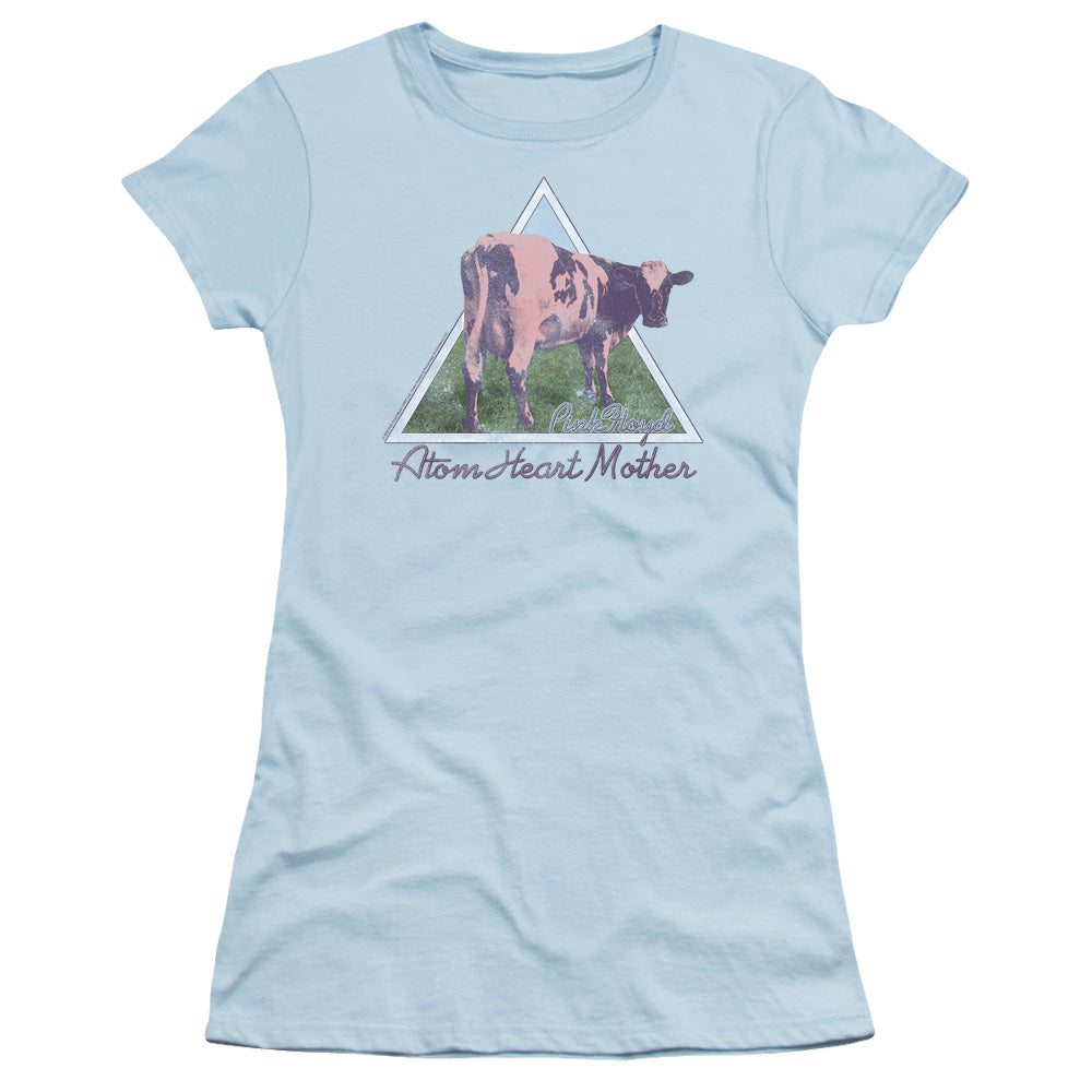 Pink Floyd/atom Mother Heart Pyramid-s/s Junior Sheer-light Blue