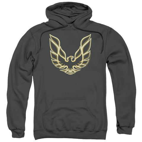 Pontiac/iconic Firebird-adult Pull-over Hoodie-charcoal