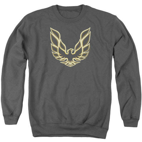 Pontiac/iconic Firebird-adult Crewneck Sweatshirt-charcoal