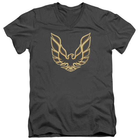 Pontiac/iconic Firebird-s/s Adult V-neck 30/1-charcoal