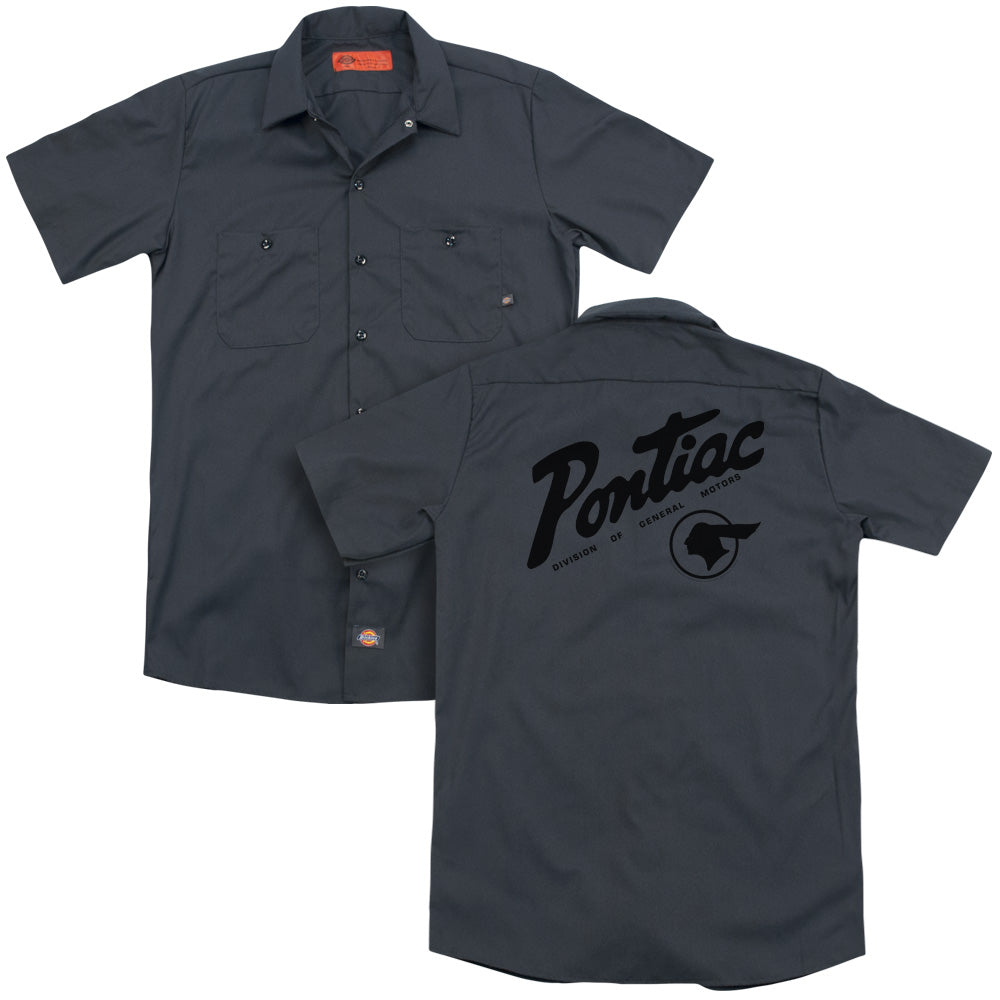 Pontiac/division (back Print) - Adult Work Shirt - Charcoal