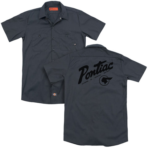 Pontiac/division (back Print) - Adult Work Shirt - Charcoal