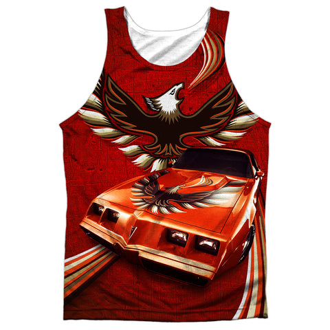 Pontiac/firebird Flames-adult Poly Tank Top-white