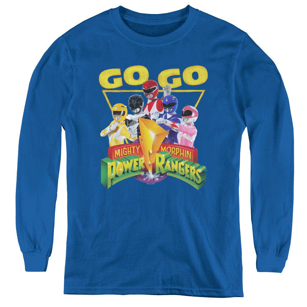 Power Rangers/go Go-youth Long Sleeve Tee-royal Blue