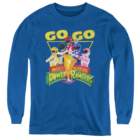 Power Rangers/go Go-youth Long Sleeve Tee-royal Blue