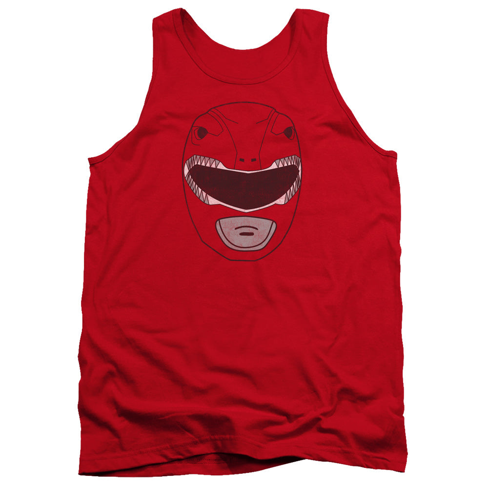 Power Rangers/red Ranger Mask-adult Tank-red