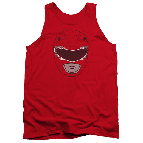 Power Rangers/red Ranger Mask-adult Tank-red