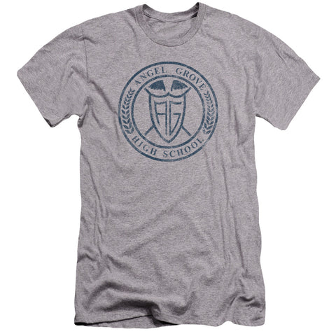 Power Rangers/angel Grove Hs-premuim Canvas Adult Slim Fit 30/1-athletic Heather