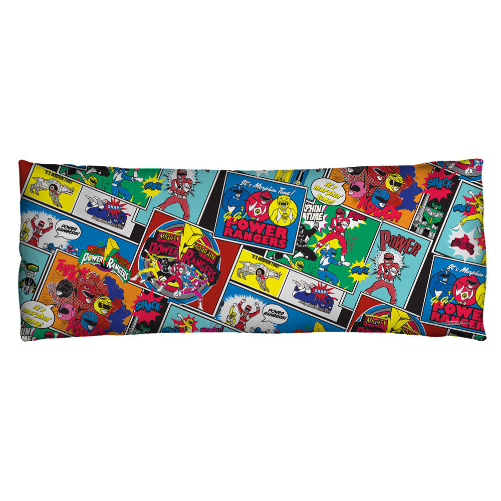POWER RANGERS-PATTERN - MICROFIBER BODY PILLOW - 18x54