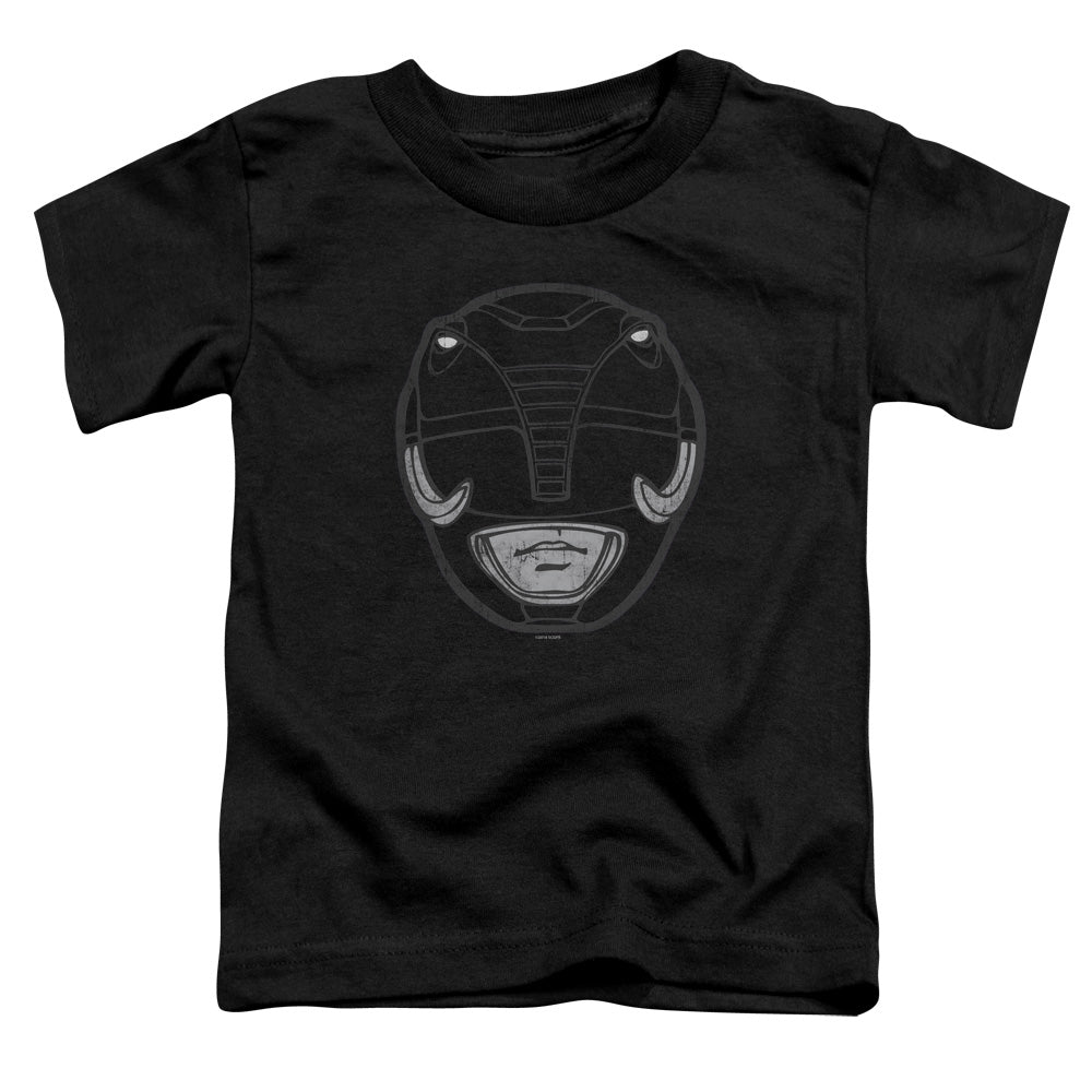 Power Rangers/black Ranger Mask-s/s Toddler Tee-black