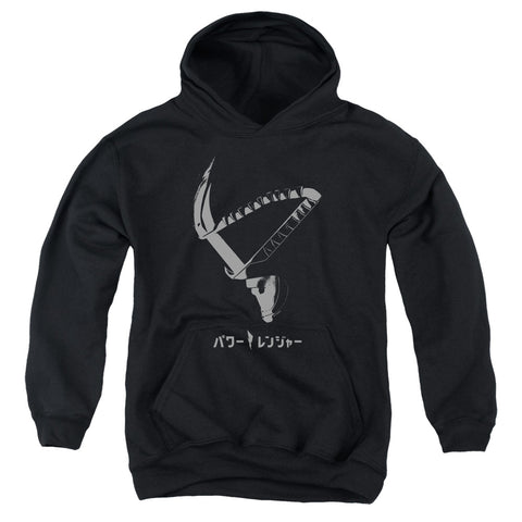 Power Rangers/helmet-youth Pull-over Hoodie-black