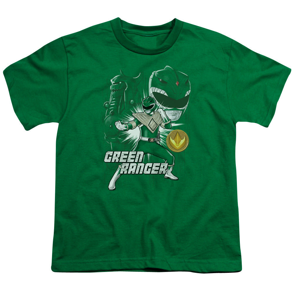 Power Rangers/green Ranger-s/s Youth 18/1-kelly Green