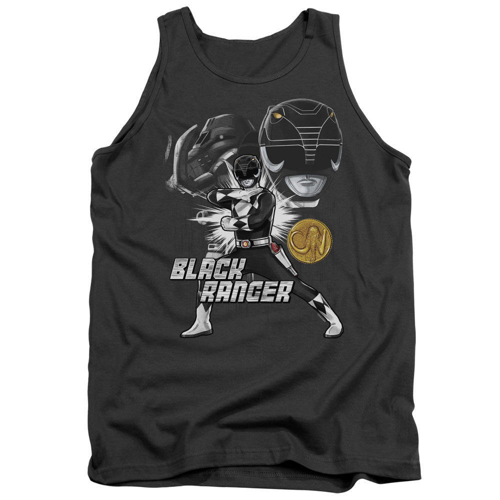 Power Rangers/black Ranger-adult Tank-charcoal