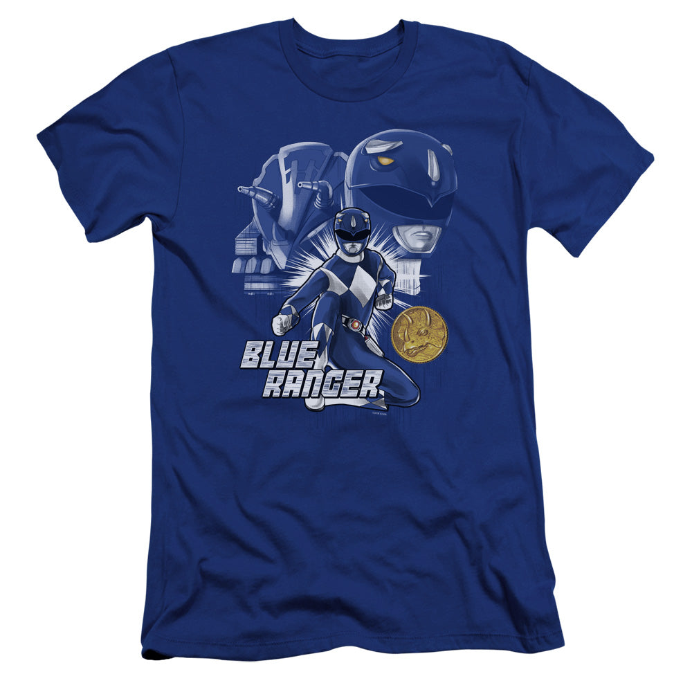 Power Rangers/blue Ranger-hbo S/s Adult 30/1-royal Blue