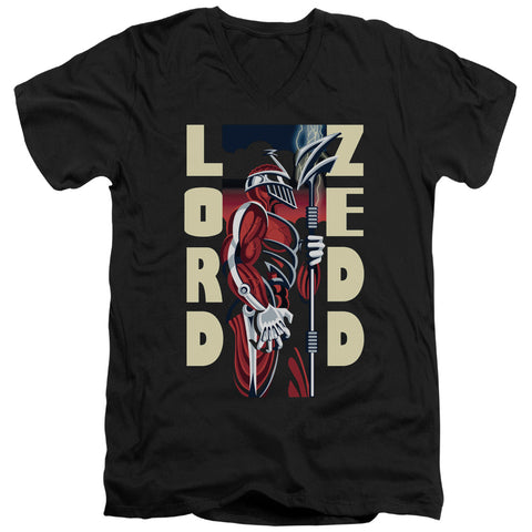 Power Rangers/zedd Deco-s/s Adult V-neck 30/1-black