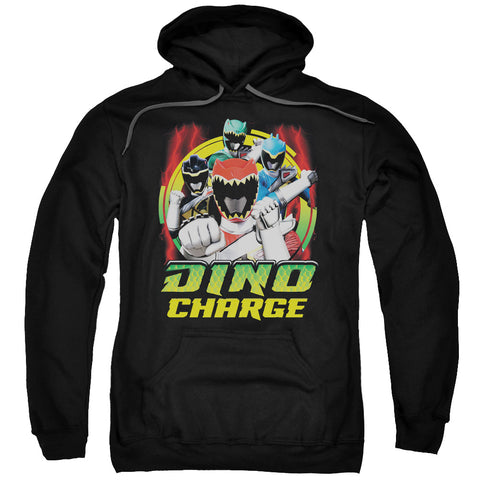 Power Rangers/dino Lightning-adult Pull-over Hoodie-black