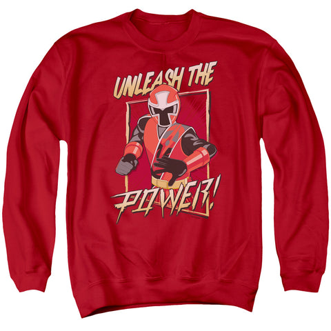 Power Rangers/unleash-adult Crewneck Sweatshirt-red