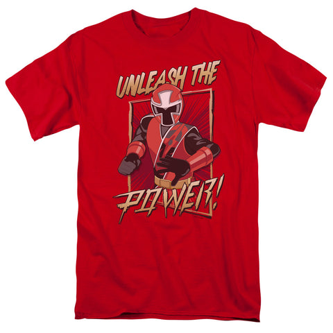 Power Rangers/unleash-s/s Adult 18/1-red