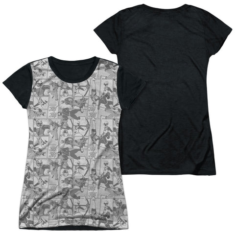 Junior Cap Sleeve 100% Poly Black Back