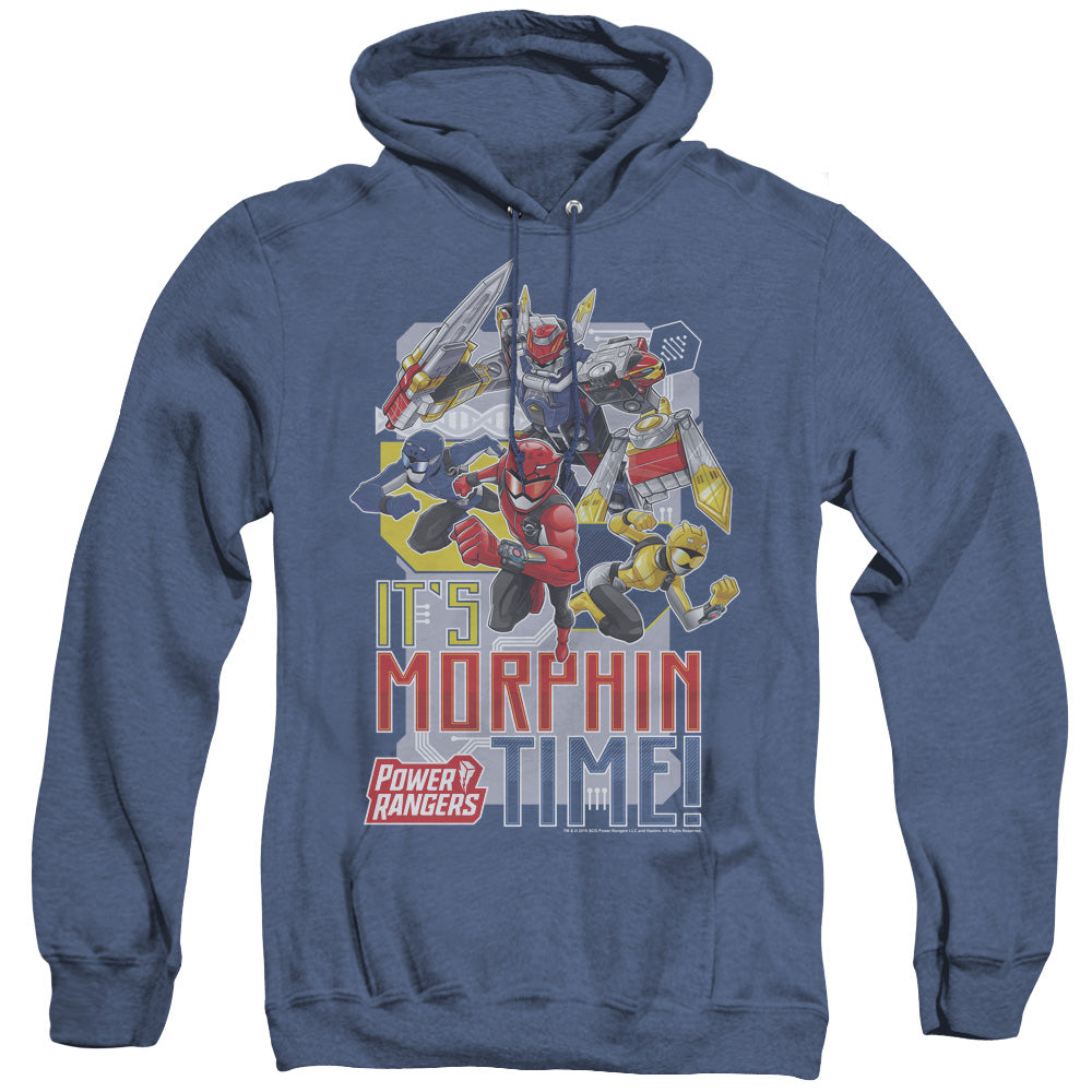 Power Rangers/morphin Time-adult Heather Hoodie-royal Blue