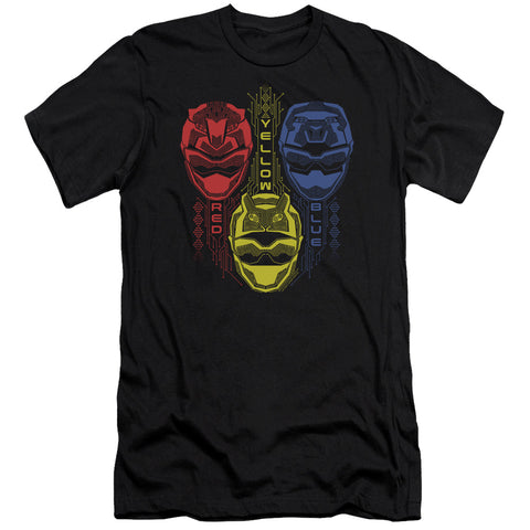 Power Rangers/red Yellow Blue-hbo S/s Adult 30/1-black