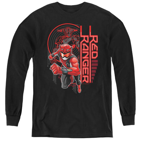 Power Rangers/red Ranger-youth Long Sleeve-black