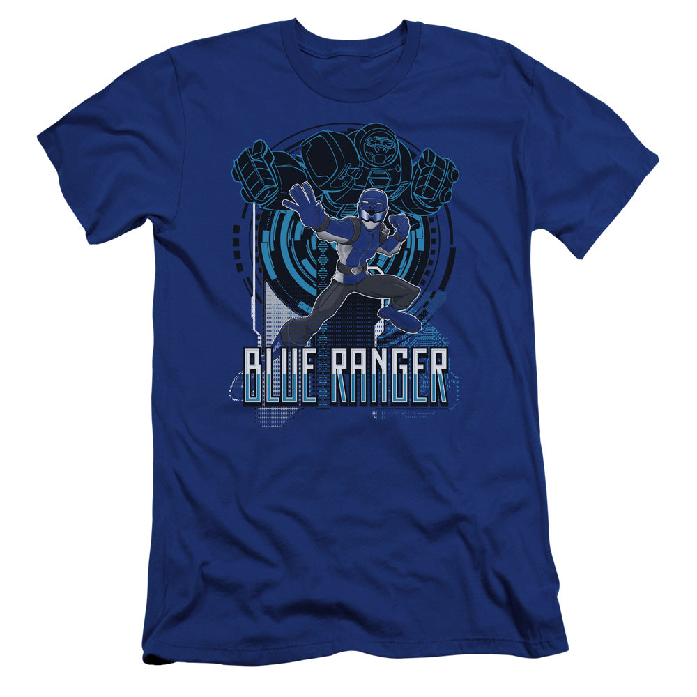 Power Rangers/blue Ranger-hbo S/s Adult 30/1-royal Blue