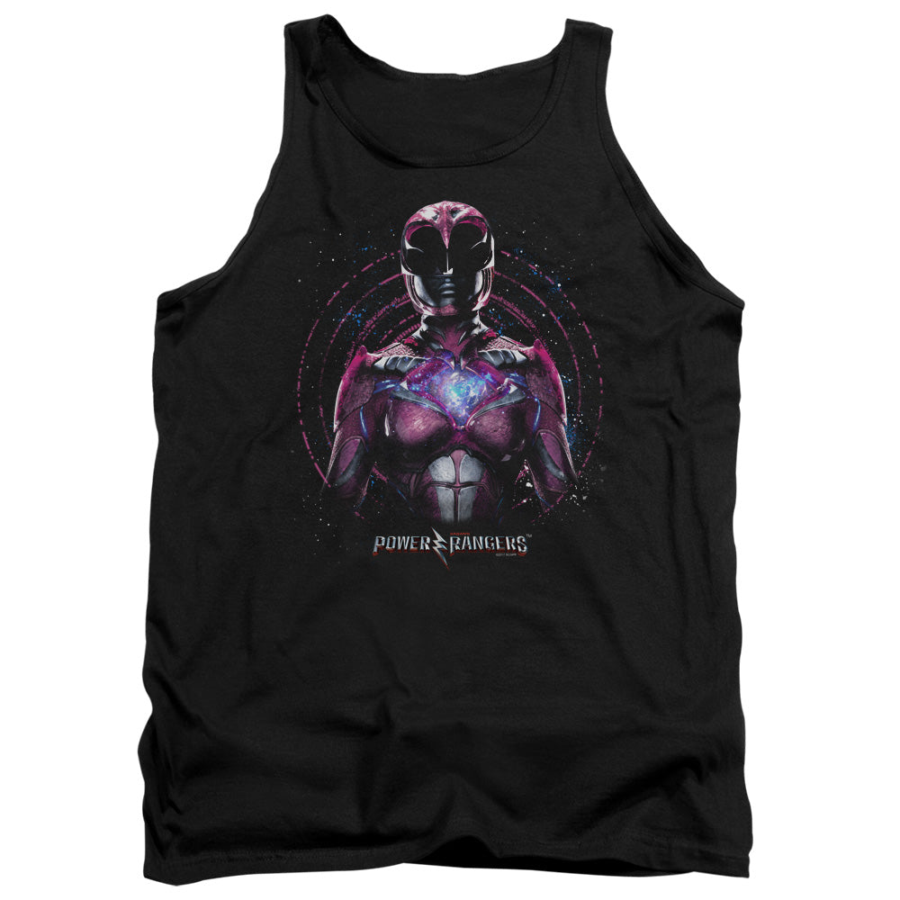 Power Rangers/pink Ranger-adult Tank-black