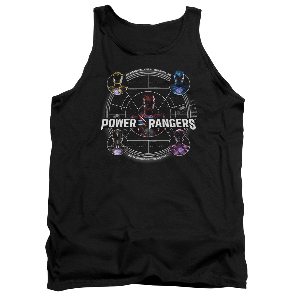 Power Rangers/greatest Glory-adult Tank-black