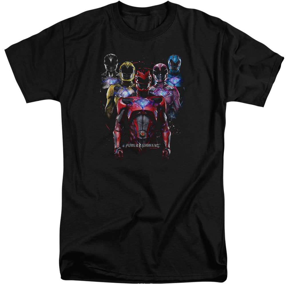 Power Rangers/team Of Rangers-s/s Adult Tall 18/1-black
