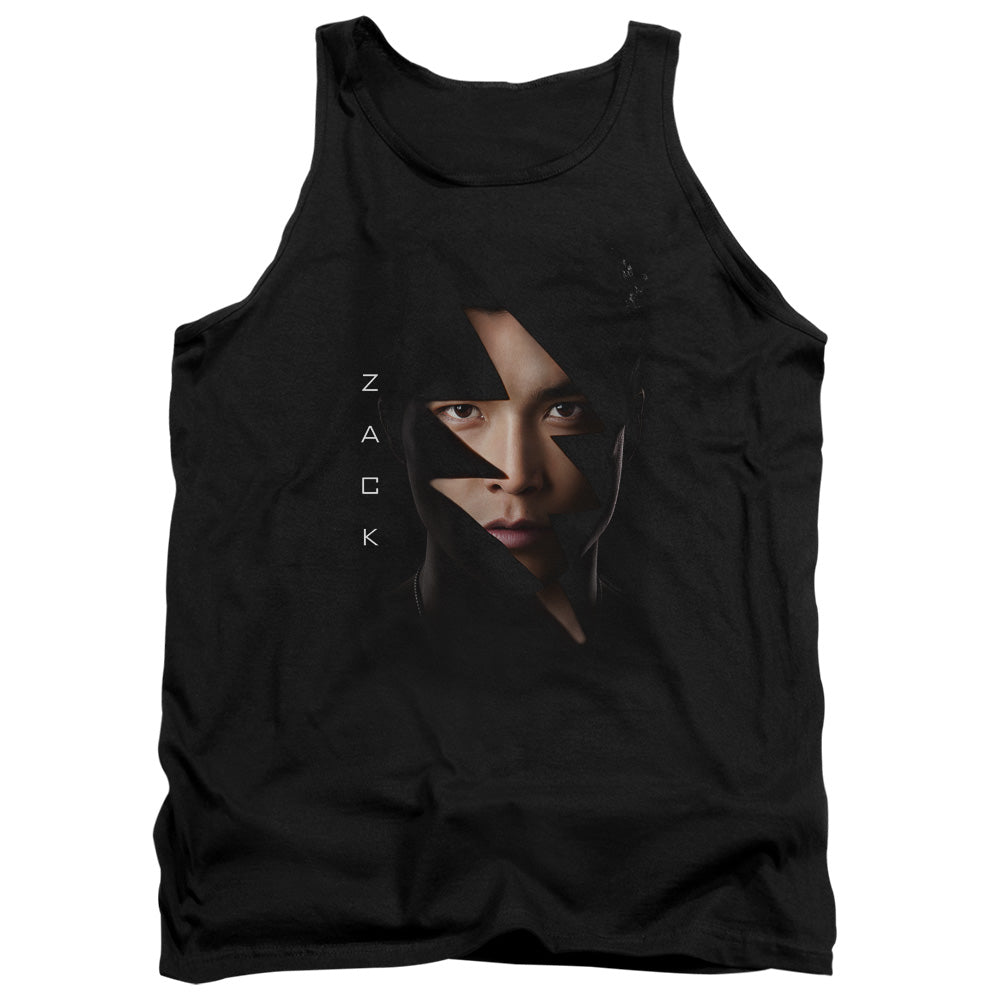Power Rangers/zack Bolt-adult Tank-black