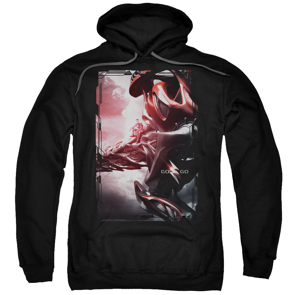 Power Rangers/red Zord Poster-adult Pull-over Hoodie-black