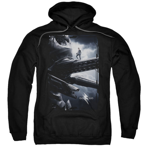 Power Rangers/black Zord Poster-adult Pull-over Hoodie-black