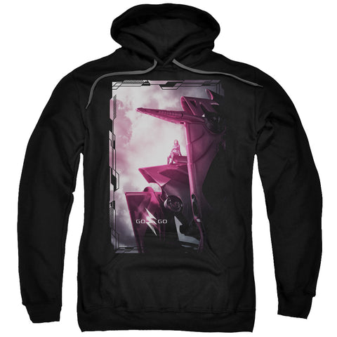 Power Rangers/pink Zord Poster-adult Pull-over Hoodie-black