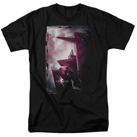 Power Rangers/pink Zord Poster-s/s Adult 18/1-black