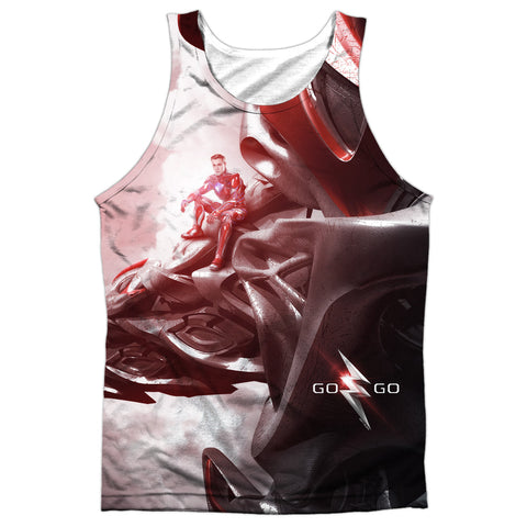 Power Rangers/red Zord Poster-adult Poly Tank Top-white