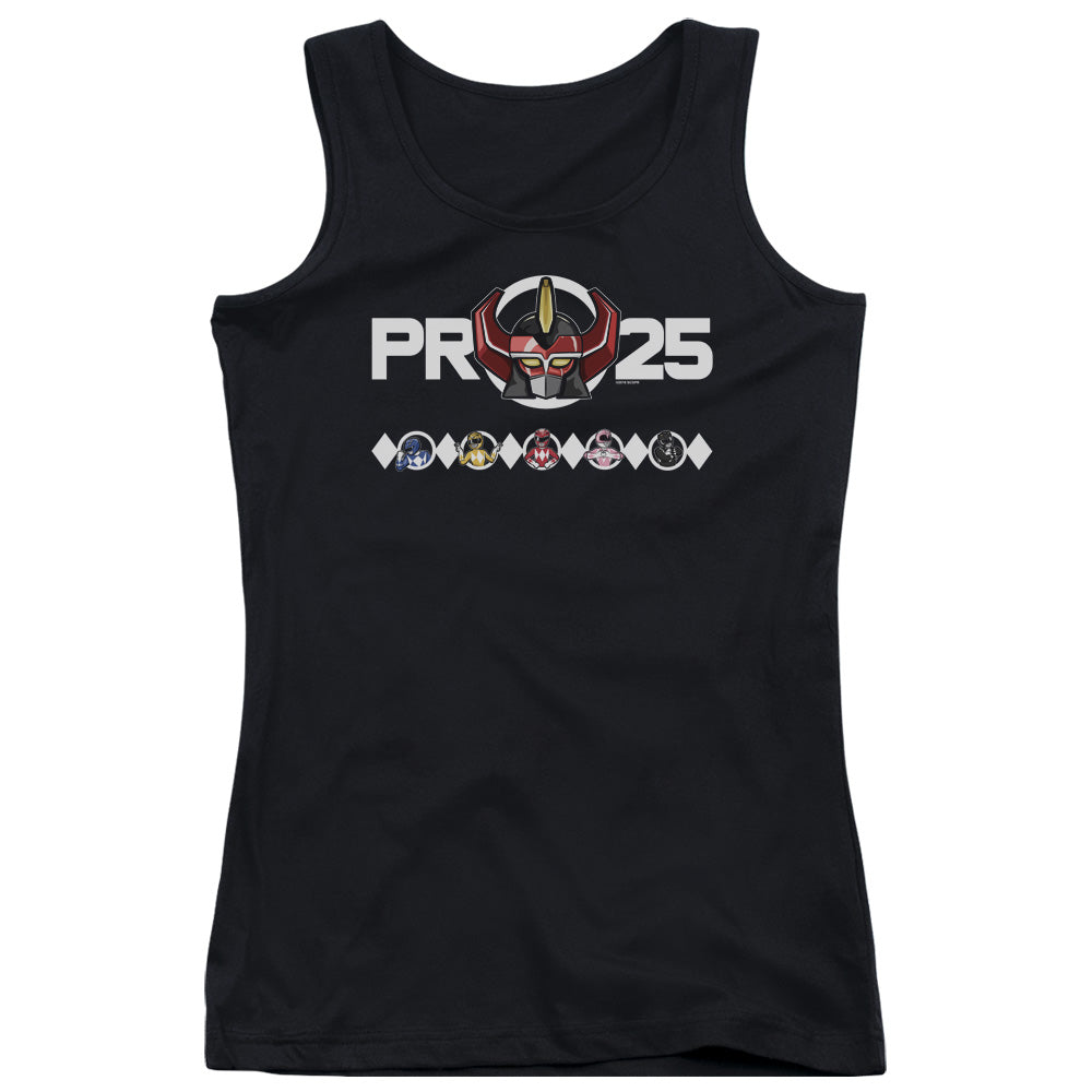Power Rangers/megazord 25-juniors Tank Top  -black