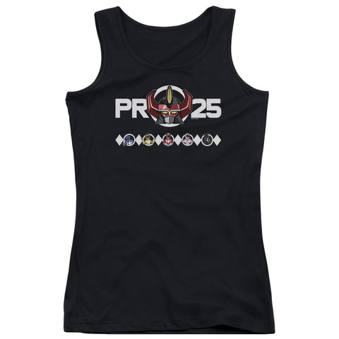Power Rangers/megazord 25-juniors Tank Top  -black