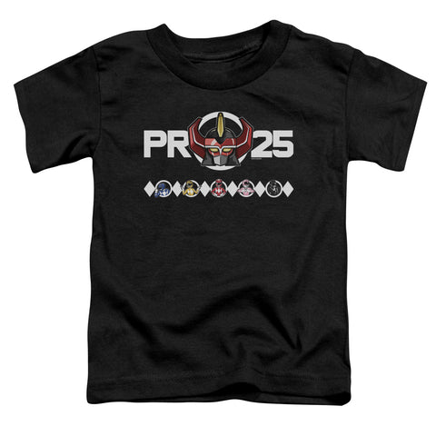 Power Rangers/megazord 25-s/s Toddler Tee-black