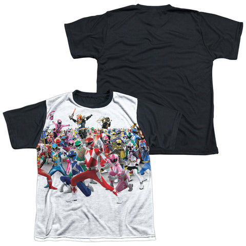 Power Rangers/ranger Overload-s/s Youth White Front Black Back  -white