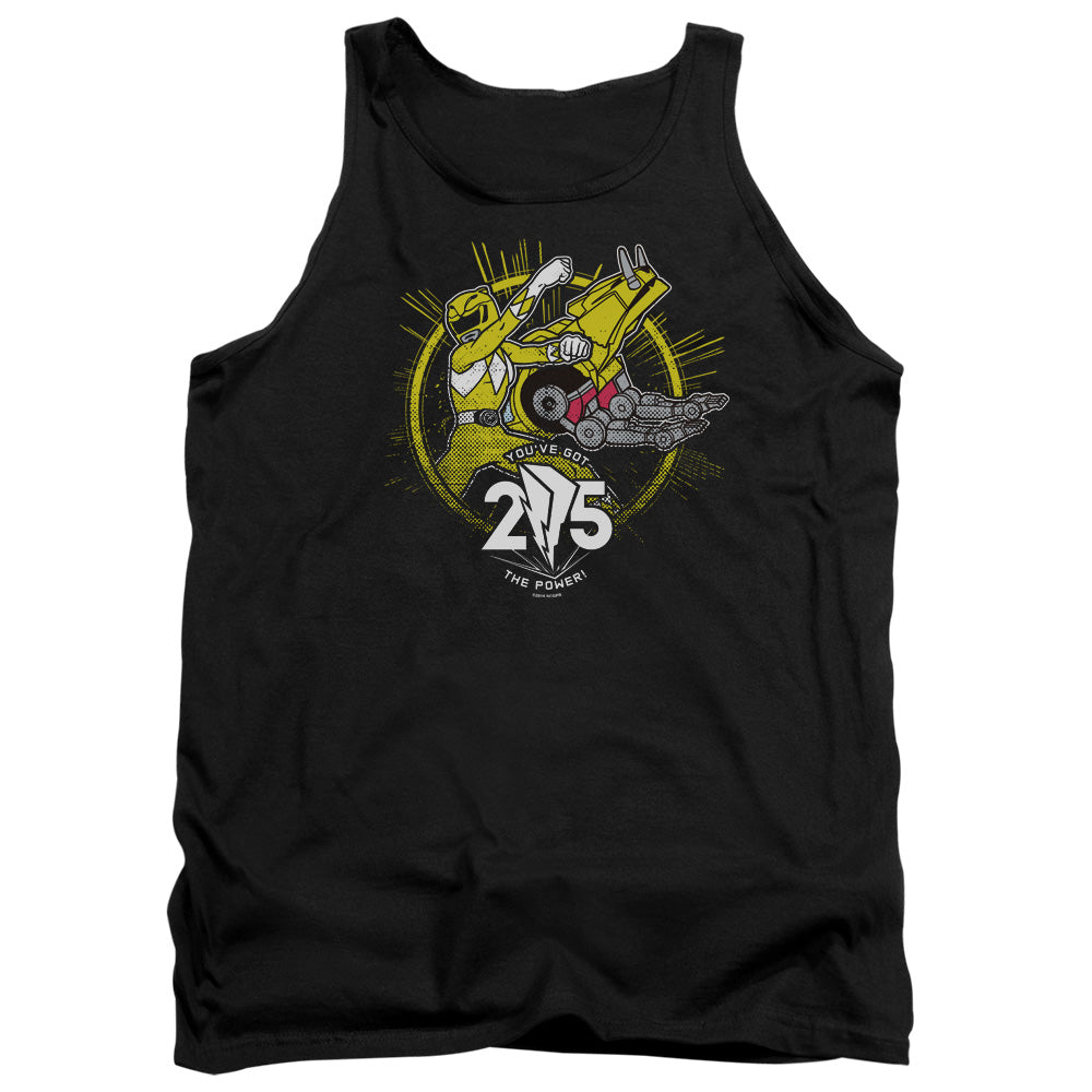 Power Rangers/yellow 25-adult Tank-black