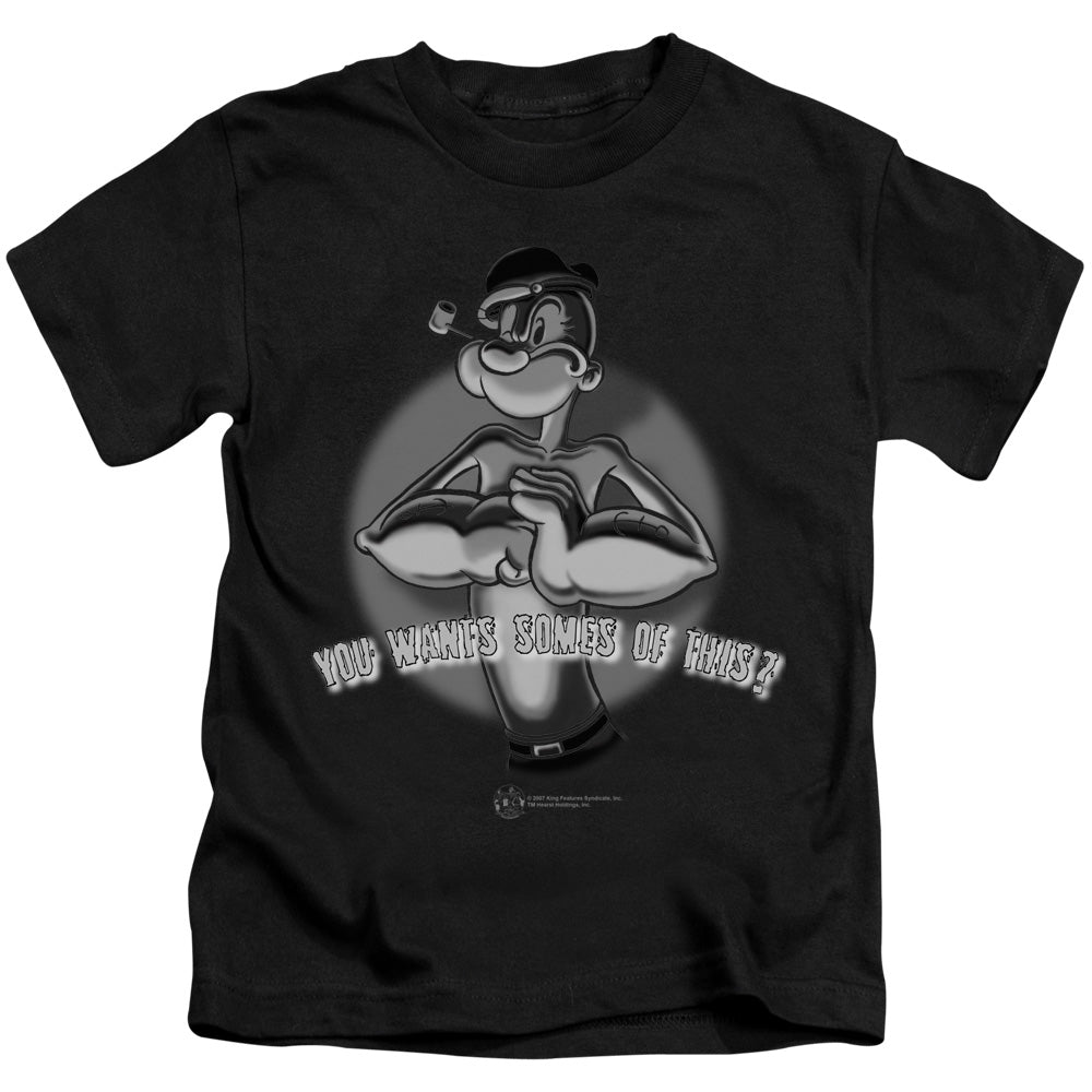 Popeye/somes Of This - S/s Juvenile 18/1 - Black