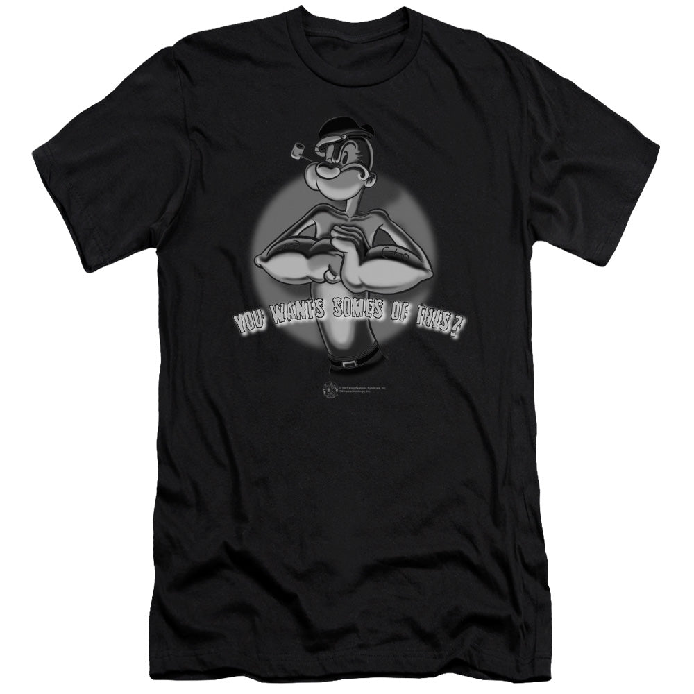 Popeye/somes Of This - S/s Adult 30/1 - Black