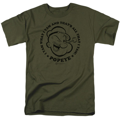 Popeye/i Yam - S/s Adult 18/1 - Military Green