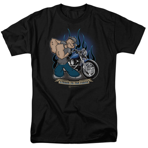 Popeye/biker Popeye - S/s Adult 18/1 - Black